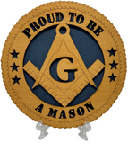 Proud To Be A Mason Wooden Decoration
