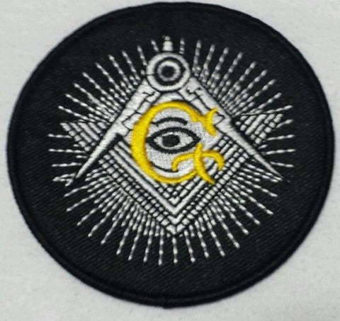 Freemason Masonic Square & Compass All Seeing Eye Iron on Patch