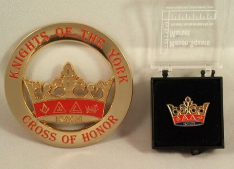 Freemason Knights of the York Cross of Honour (KYCH) Car Emblem & Lapel Pin