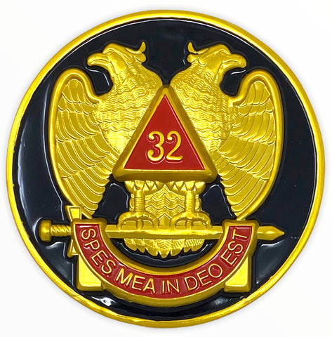 Scottish Rite 32nd Degree Consistory Car Emblem