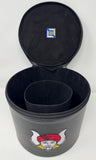 Grotto Fez Hat Case – Black Hard Shell with Embroidered Mokanna Emblem | Clearance Item