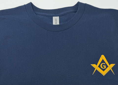 Navy Blue Square and Compass T-shirt