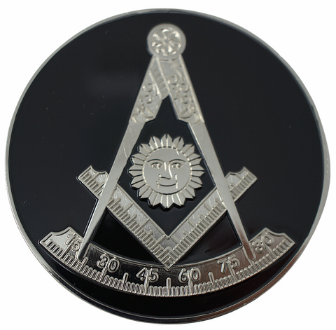 Past Master Black & Silver Car Emblem