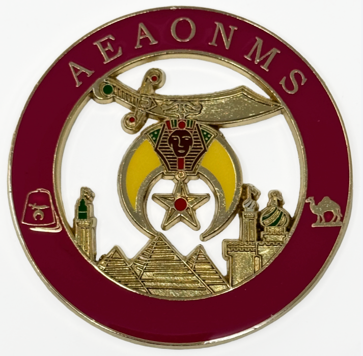 Shriner AAONMS Car Emblem (color difference)
