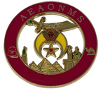 Shriner AAONMS Car Emblem (color difference), alternate view