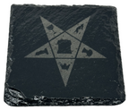High Gloss Order of Eastern Star Slate Coaster, alternate view