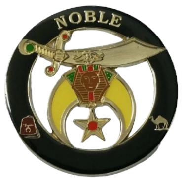 Shriners Noble Cut Out Car Emblem in Black