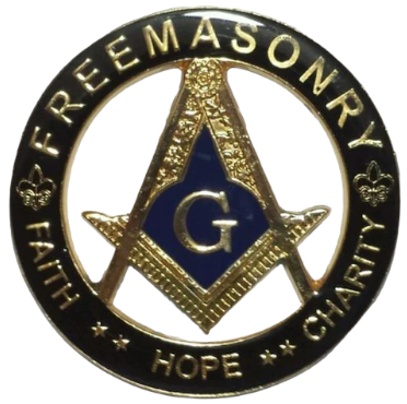 Freemason Faith, Hope, Charity Cut Out Car Emblem in Black & Gold