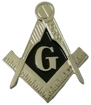 New Freemason Masonic cut-out Mini car emblem in silver with solid Black
