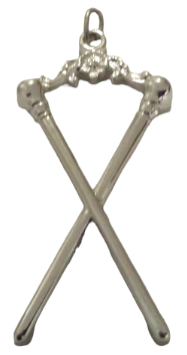 Freemason Master of Ceremonies Collar Jewel in Silver Tone