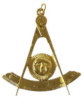 Freemason Past Master Collar Jewel in Gold Tone