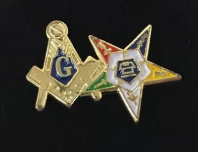 Freemason & Order of Eastern Star OES Lapel Pin