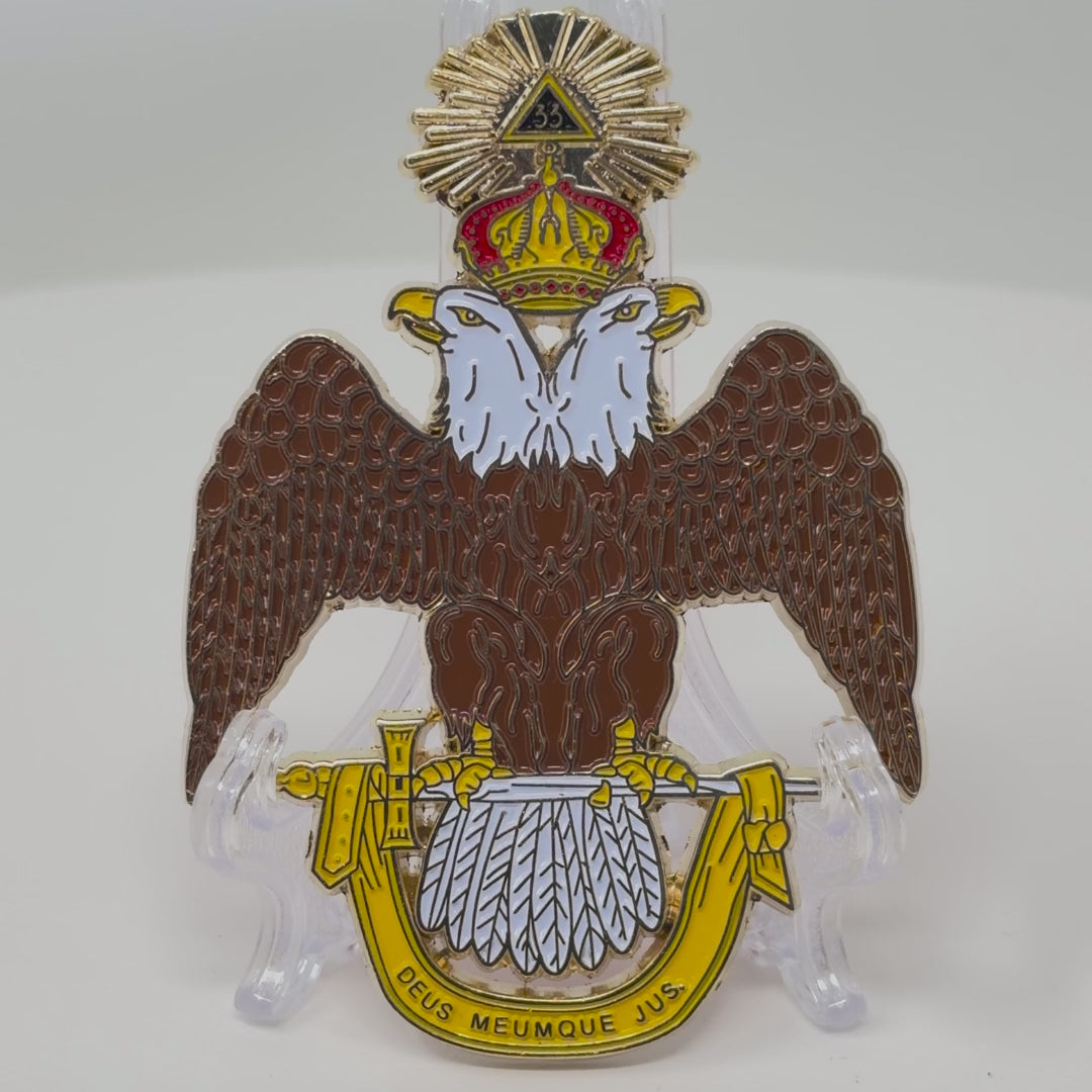 Scottish Rite 33rd Degree car emblem turntable video