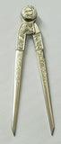 Freemason Masonic Square and Compass Lodge Alter Set in Silver Tone