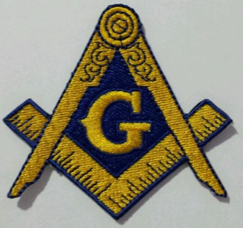 Freemason Masonic Gold and Blue Iron on Patch