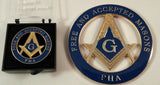 Freemason Prince Hall Lapel Pin & Cut-Out Car Emblem Package