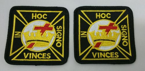 Masonic Knights Templar Iron on Patch Two Pack