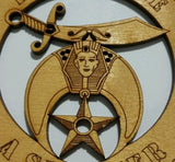 Shriner Cut-Out Wooden Laser Engraved Emblem