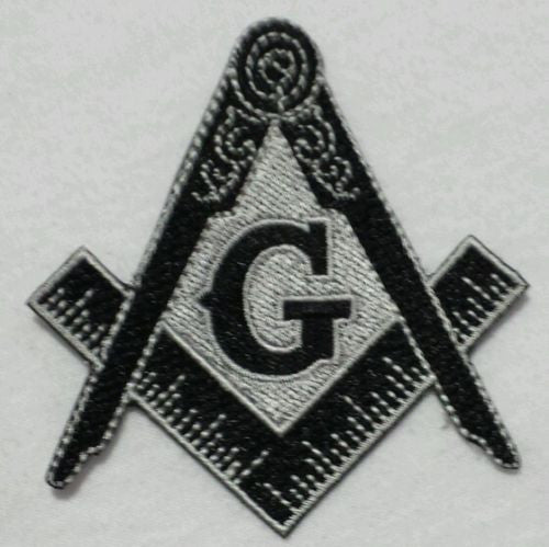 Masonic Black and Grey Iron on Patch