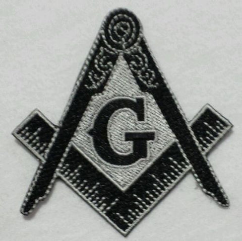Freemason Masonic Black and Grey Iron on Patch