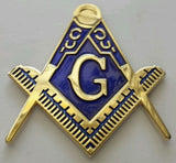 Masonic cut-out car emblem in gold