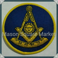 Masonic Past Master Iron on Patch Navy Blue