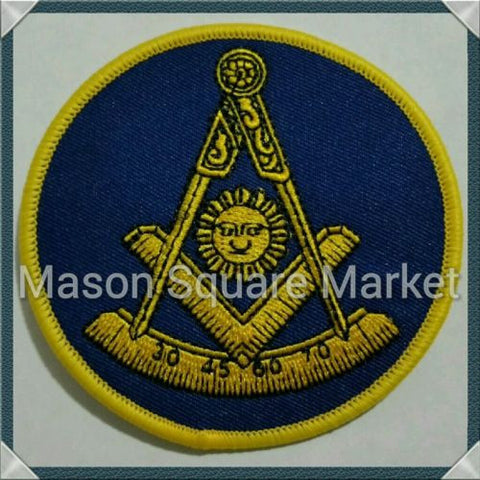 Freemason Masonic Past Master Iron on Patch Navy Blue