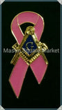 Freemason Pink Ribbon Lapel Pin