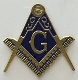 Masonic cut-out car emblem in gold