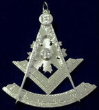 Freemason Past Master Collar Jewel in Silver Tone