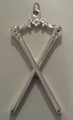 Freemason Master of Ceremonies Collar Jewel in Silver Tone, alternate view