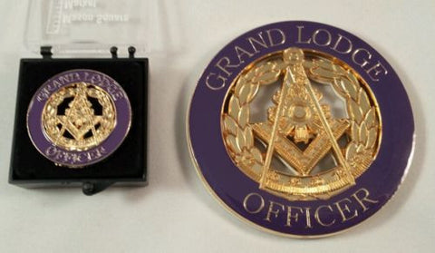 Freemason Grand Lodge Lapel Pin & Cut-Out Car Emblem Package