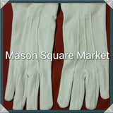 Freemason Masonic Plain White Dress Gloves
