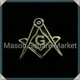 Freemason Masonic Black and Silver Tone Mini Lapel Pin