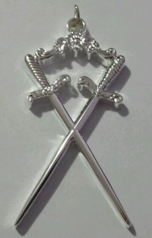 Freemason Sentinel Collar Jewel in Silver Tone