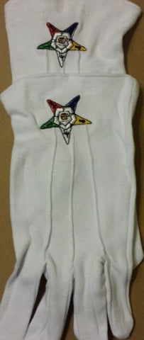 ORDER OF EASTER STAR (OES) EMBROIDERED DRESS GLOVES