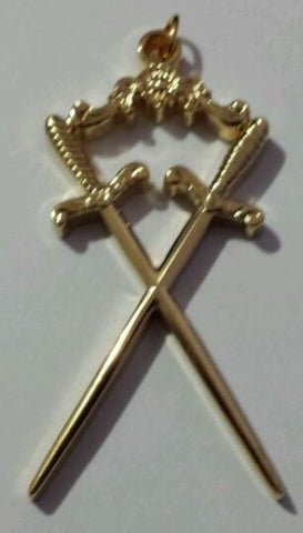 Freemason Sentinel Collar Jewel in Gold Tone