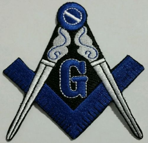 Masonic Blue and White Iron on Patch