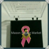 Freemason Pink Ribbon Lapel Pin