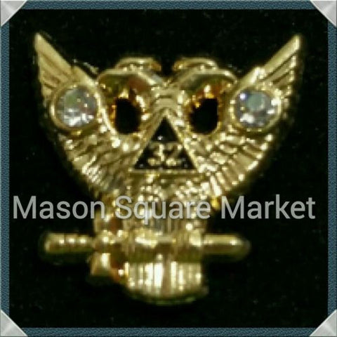 Freemason 32nd Degree Wings Up Lapel Pin