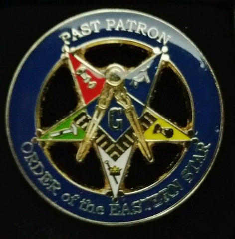 Freemason Past Patron OES Cut-Out Lapel Pin