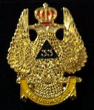 Freemason 33rd Degree Wings Up Lapel Pin
