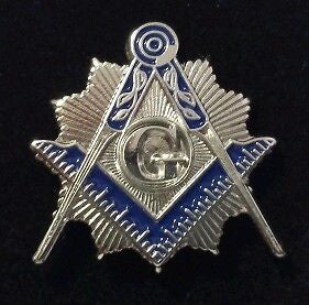 Freemason Lapel Pin in Silver Tone