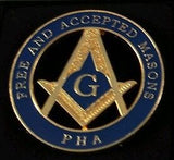 Freemason Prince Hall Lapel Pin & Cut-Out Car Emblem Package