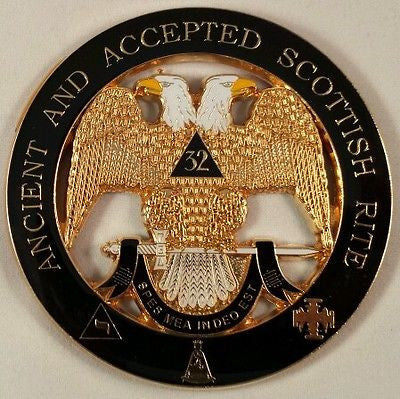 Freemason Scottish Rite 32nd Degree Key Chain & Cut-Out Car Emblem Pac ...