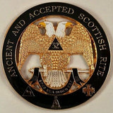 Freemason Scottish Rite 32nd Degree Key Chain & Cut-Out Car Emblem Package