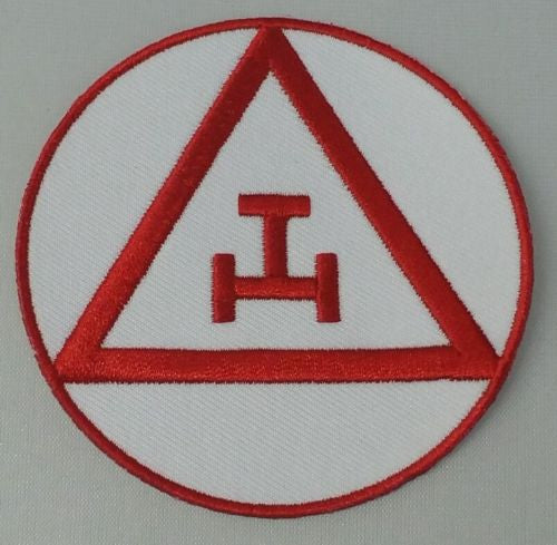 Masonic Royal Arch Iron on Patch in White and Red