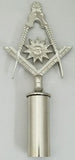 Freemason Masonic Senior Deacon Pole Topper in Silver Tone