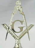 Freemason Masonic Pole Topper in Silver Tone