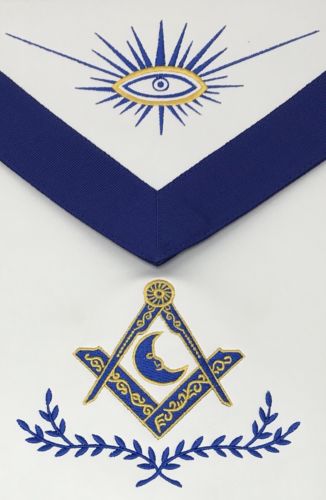Junior Deacon Officer Apron, close-up of the flap